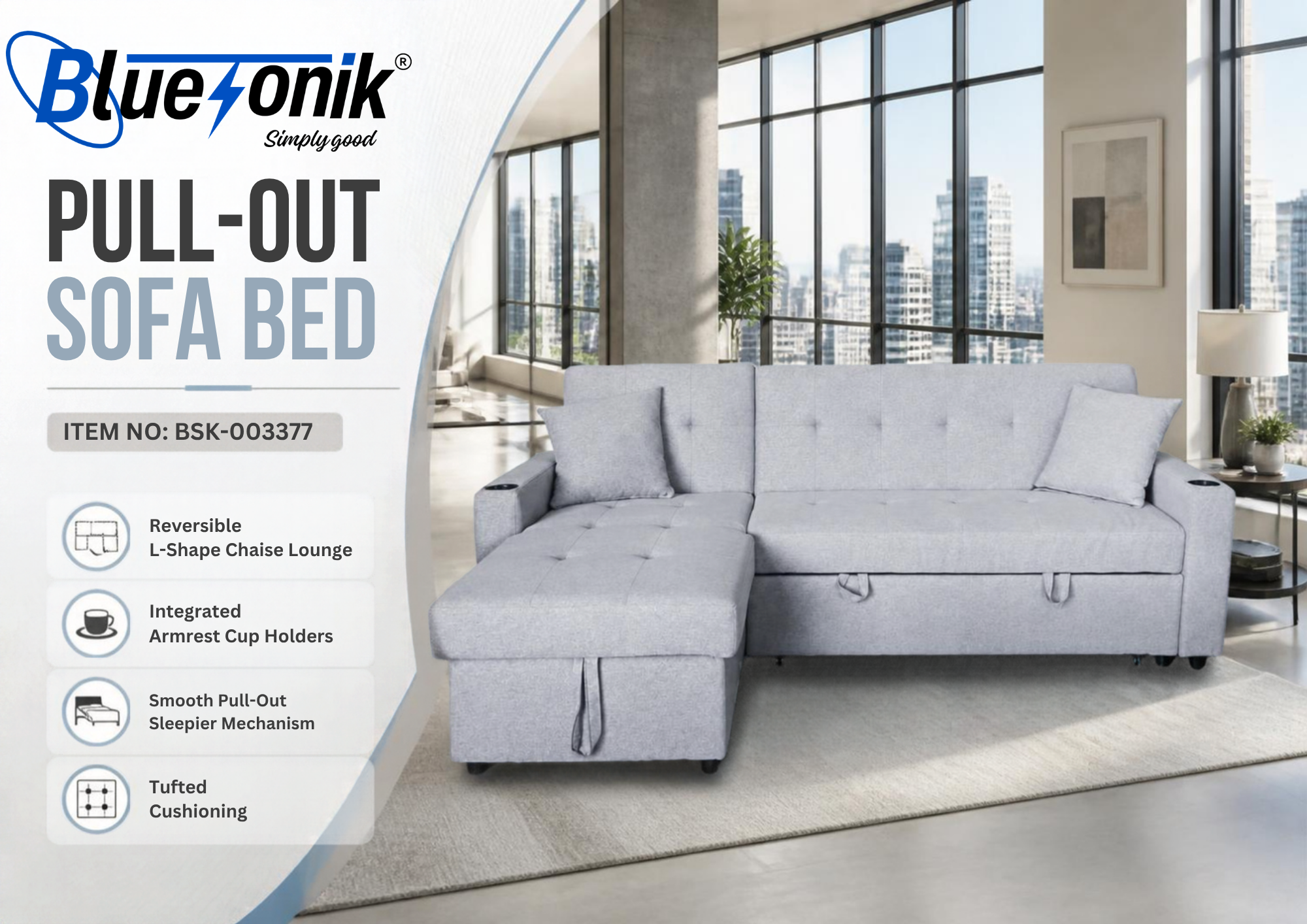 Bluesonik Pull-Out Sofa Bed ποΈβ¨