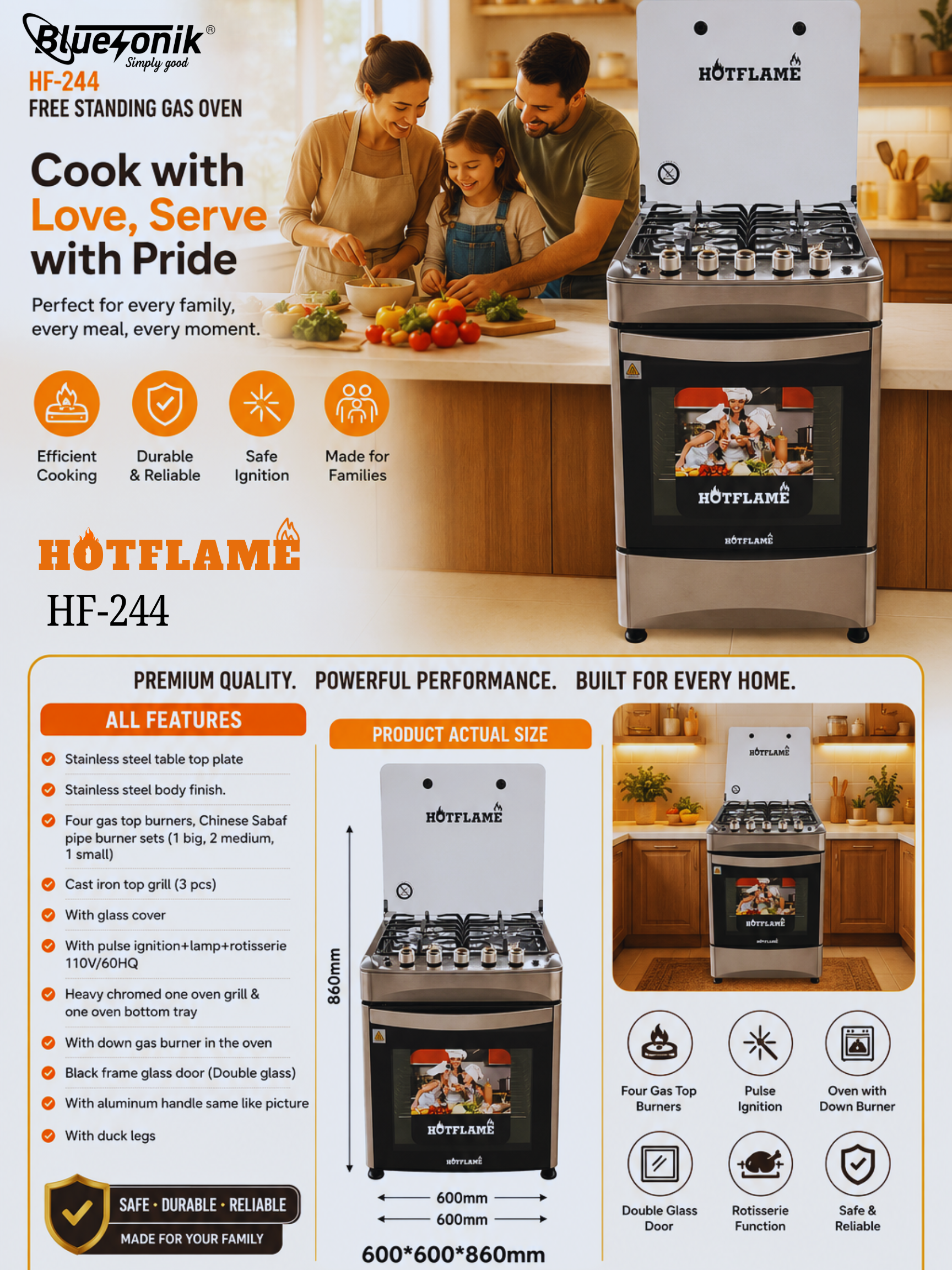 Hotflame 4 Burner Stove