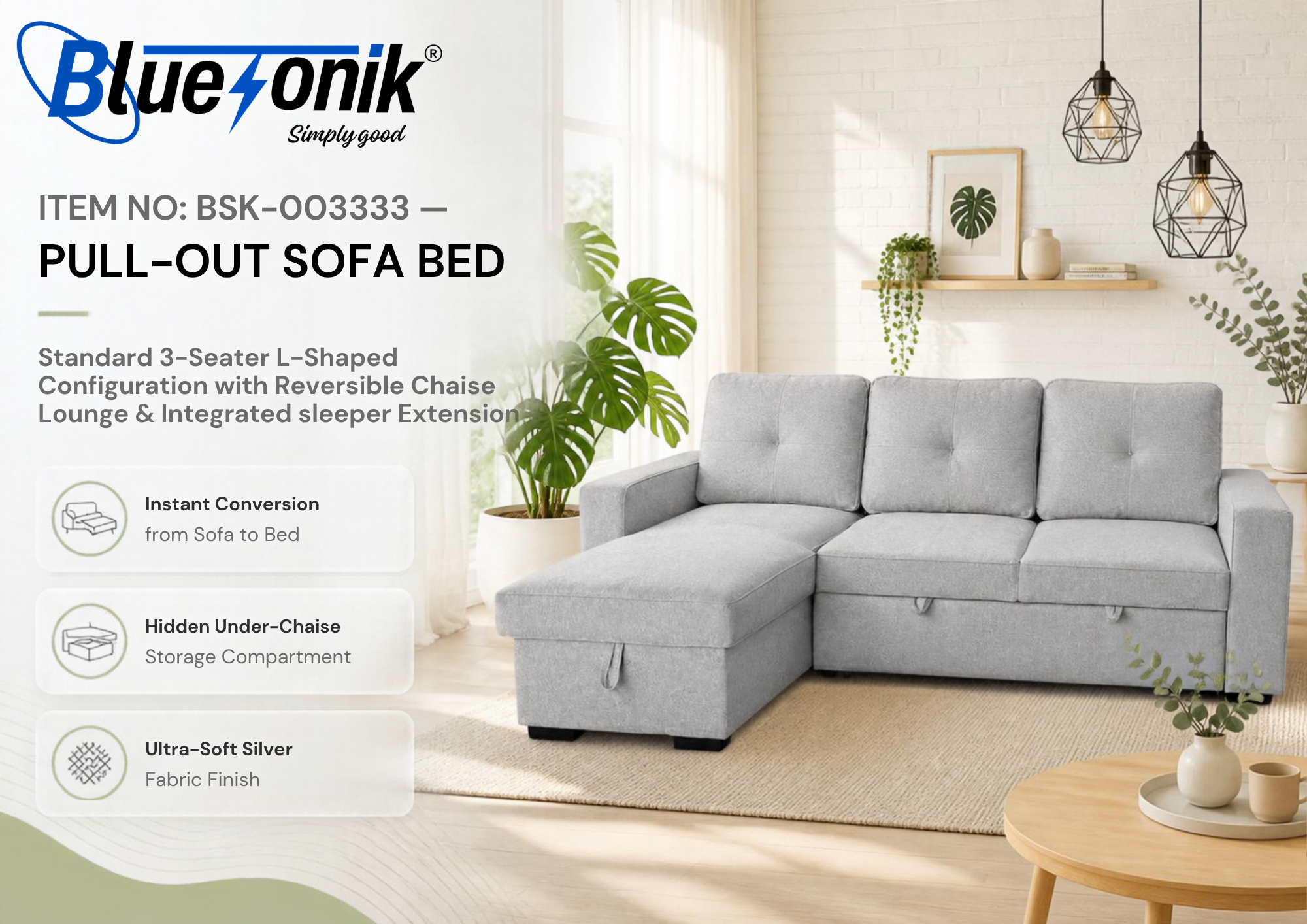 Bluesonik Pull-Out Sofa Bed ποΈβ¨