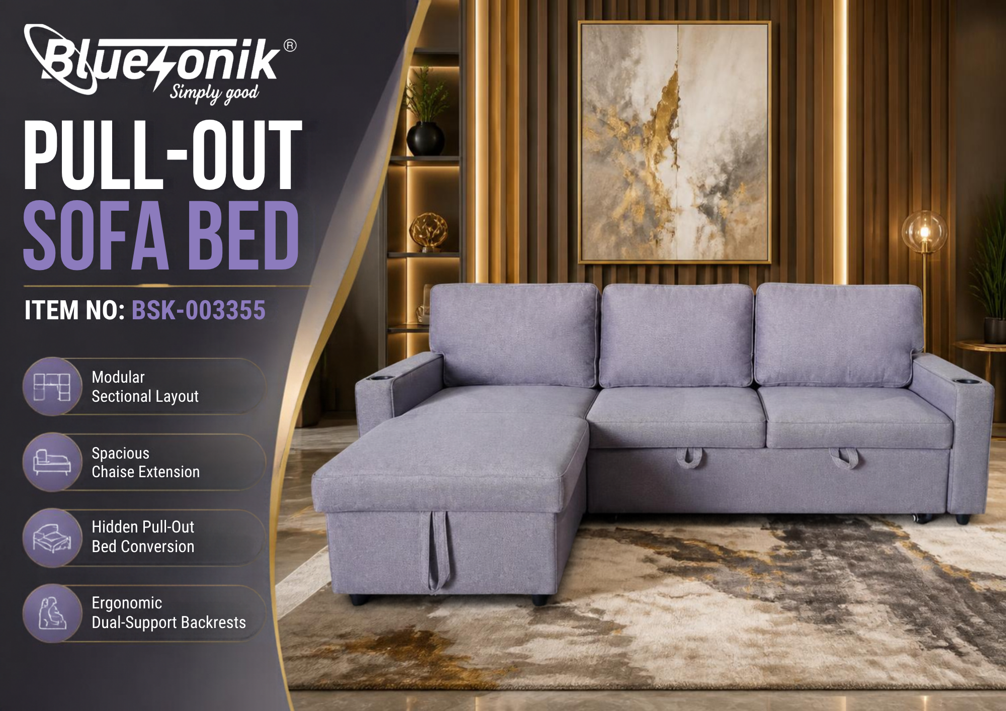 Bluesonik Pull-Out Sofa Bed ποΈβ¨
