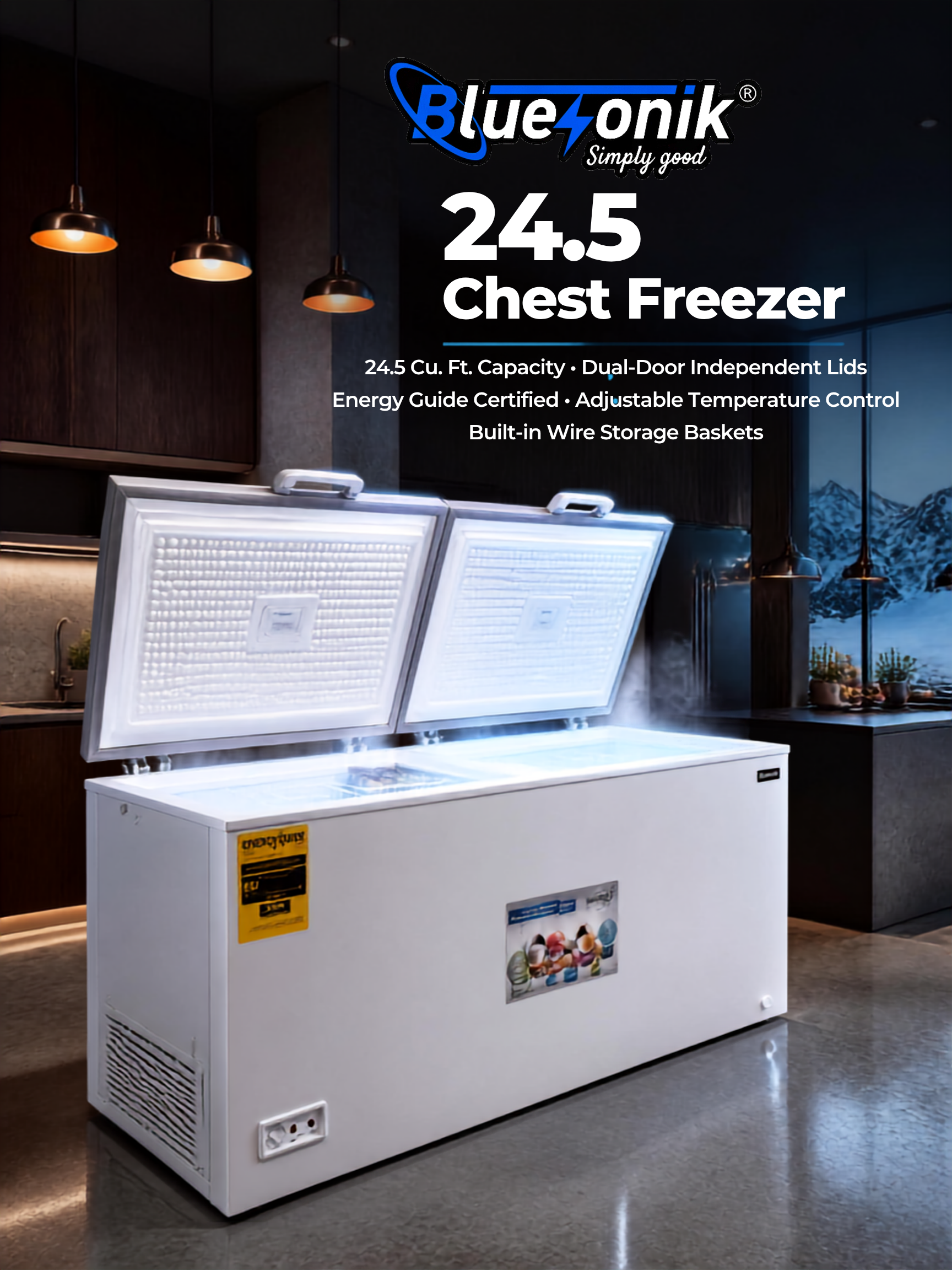 Bluesonik 24.5 Chest Freezer 🧊✨