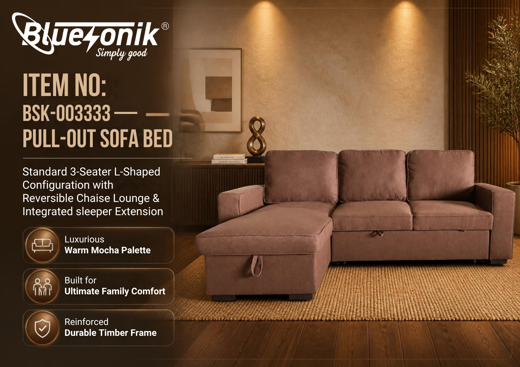Bluesonik Pull-Out Sofa Bed ποΈβ¨