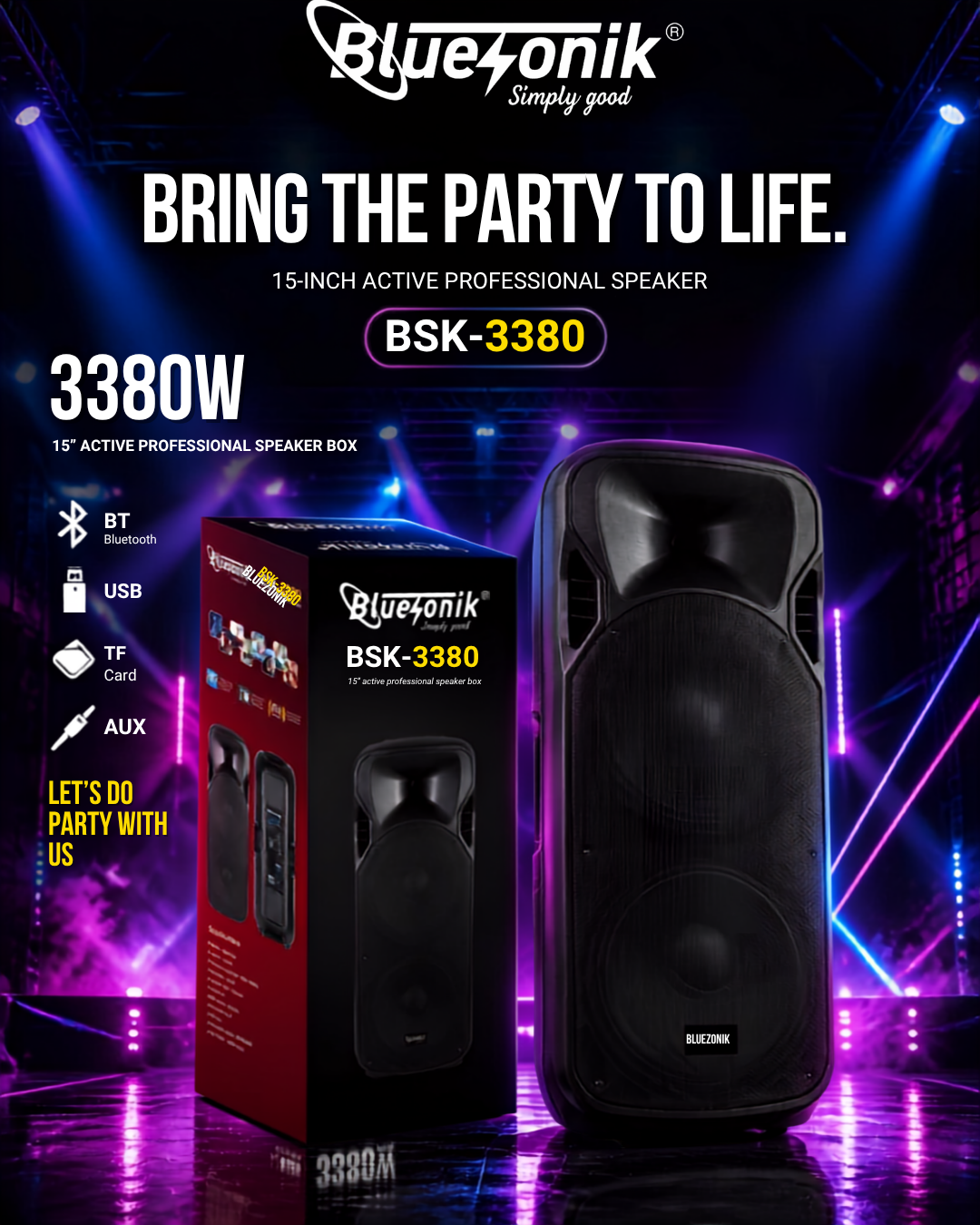 Bluesonik 5-Inch Active Professional Speaker Box