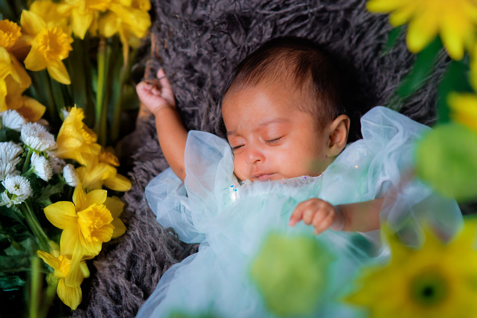 Newborn Baby Photoshoot by LensAction Photography baby photostudio near me