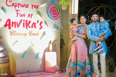 Baby’s first birthday candid photos with family in Visakhapatnam