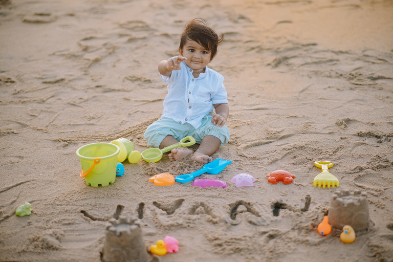 Picnic theme outdoor pre-birthday baby photoshoot Vizag