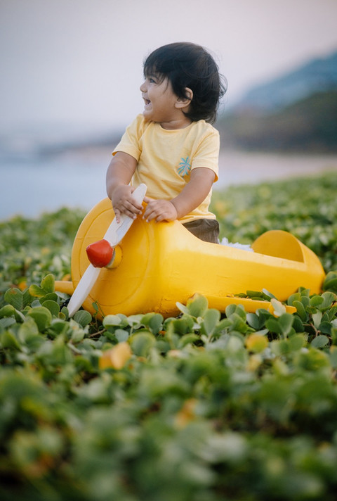Garden theme pre-birthday shoot for baby in Vizag