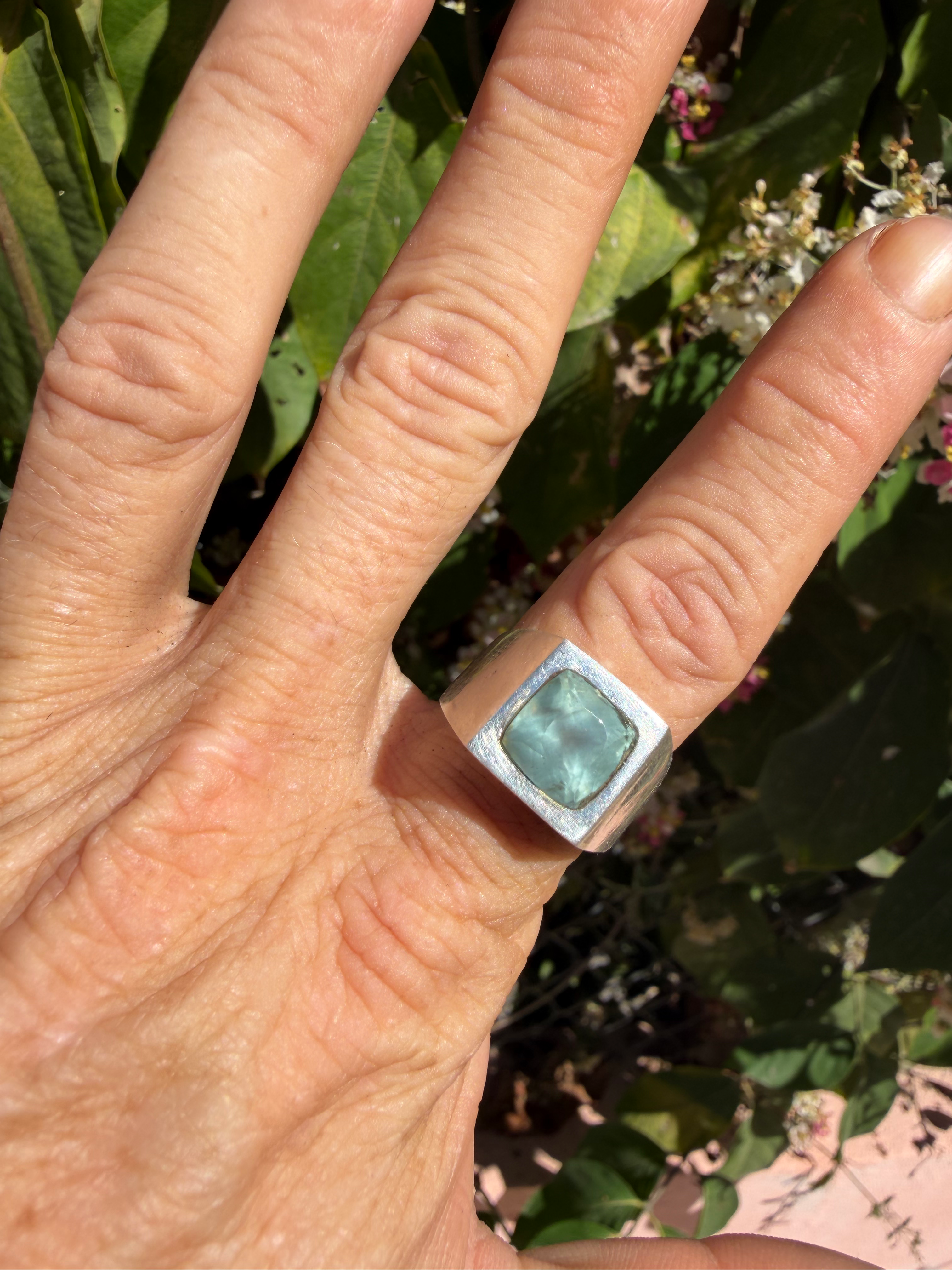 Handcrafted Aquamarine ring