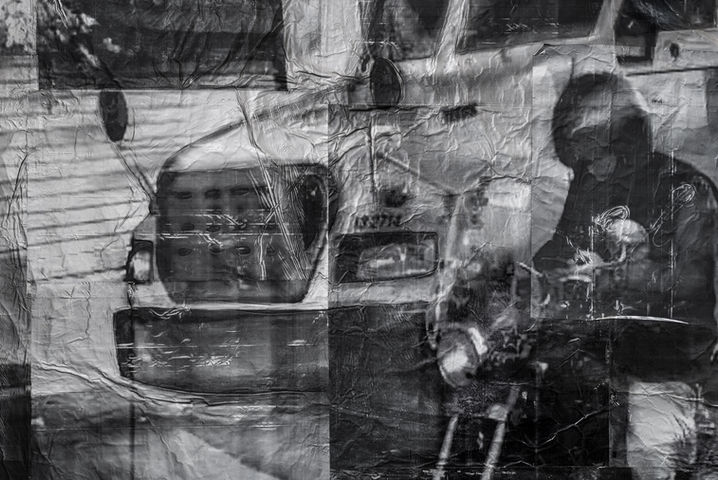 MOTOQUERO (detalle), serie Blindados, 2023.