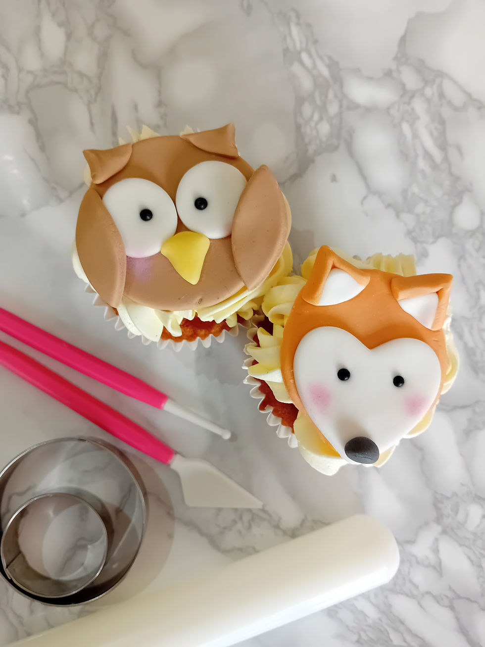 Woodland animal Cupcake decorating