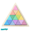 Thumbnail: Wooden triangle puzzle with pastel triangles, Serenitoys Triangles - Frosted.
