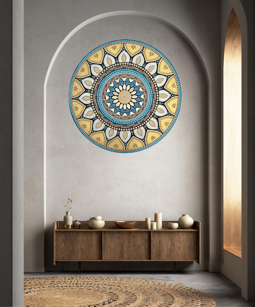 Thumbnail: Wandmandala – “Spirituele Symfonie” (handgeschilderd)