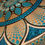 Thumbnail: Uniek handbeschilderd mandalakunstwerk van 75cm. op een houten paneel, met harmonieuze kleuren en Flower of Life.
