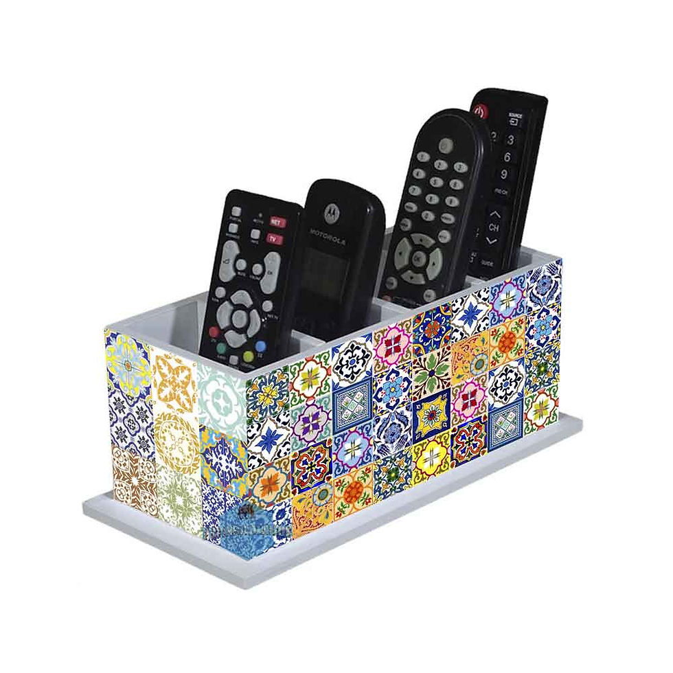 Porta Controle Remoto Azulejo