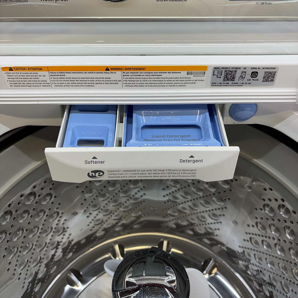 Thumbnail: LG WT7305CW Washer 4.8 CF & LG DLE7300WE Dryer - Refurbished - Irving 3245