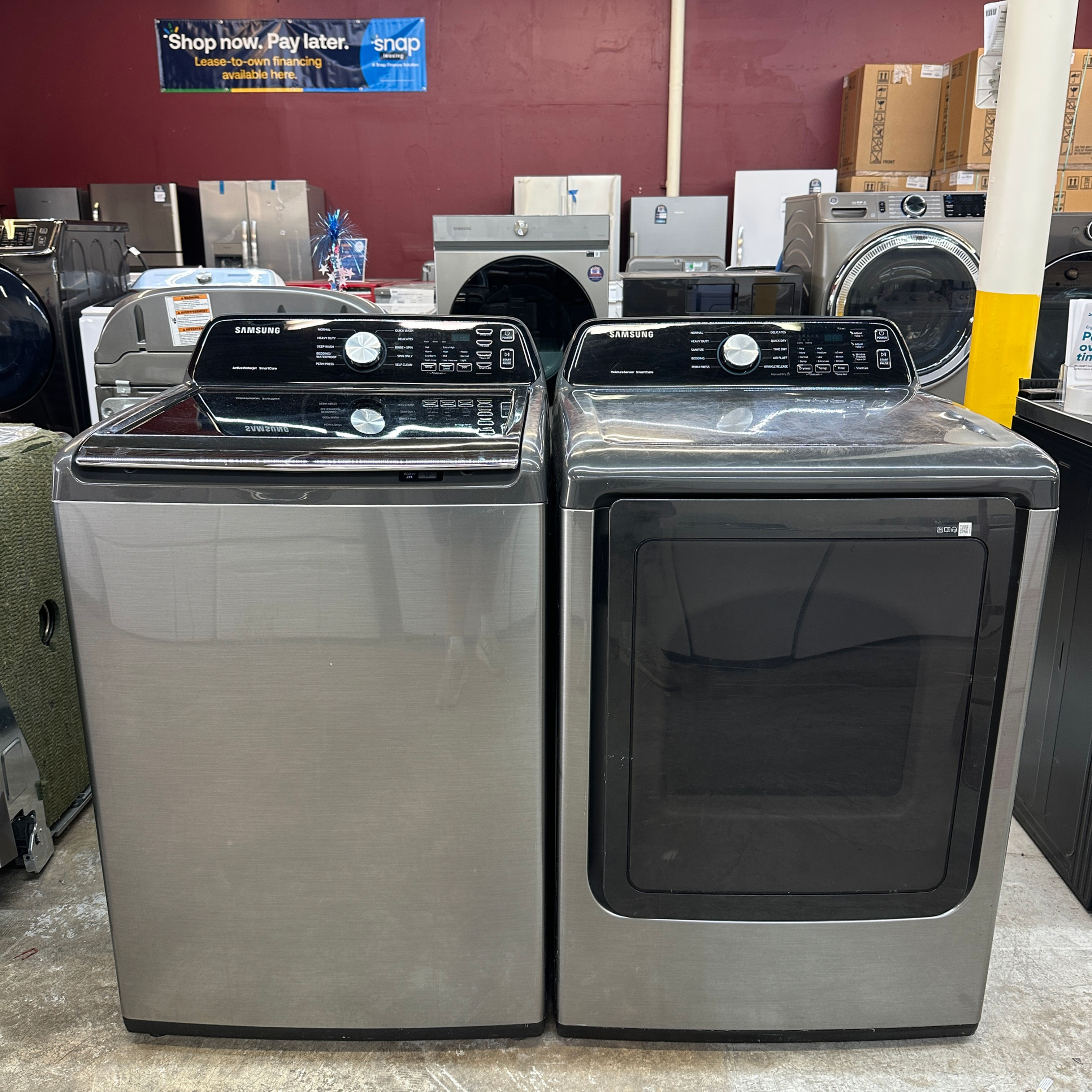 Samsung Refurbished Washer and Dryer, Top load 4.4 cu.ft Irving 6486