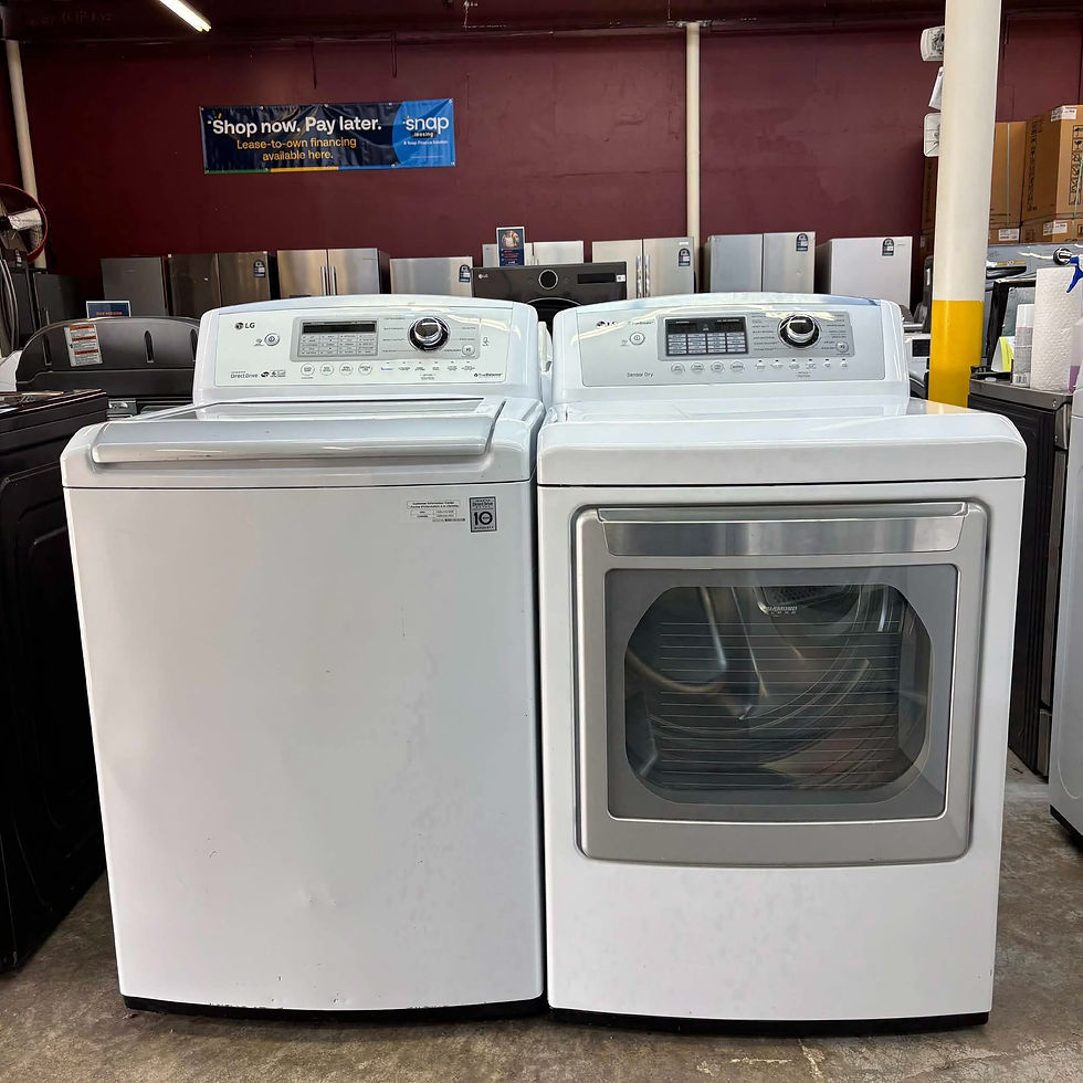 Miniatura: LG WT5270CW Washer 4.9 CF & LG DLEX5101W Dryer - Refurbished - Irving - 6723