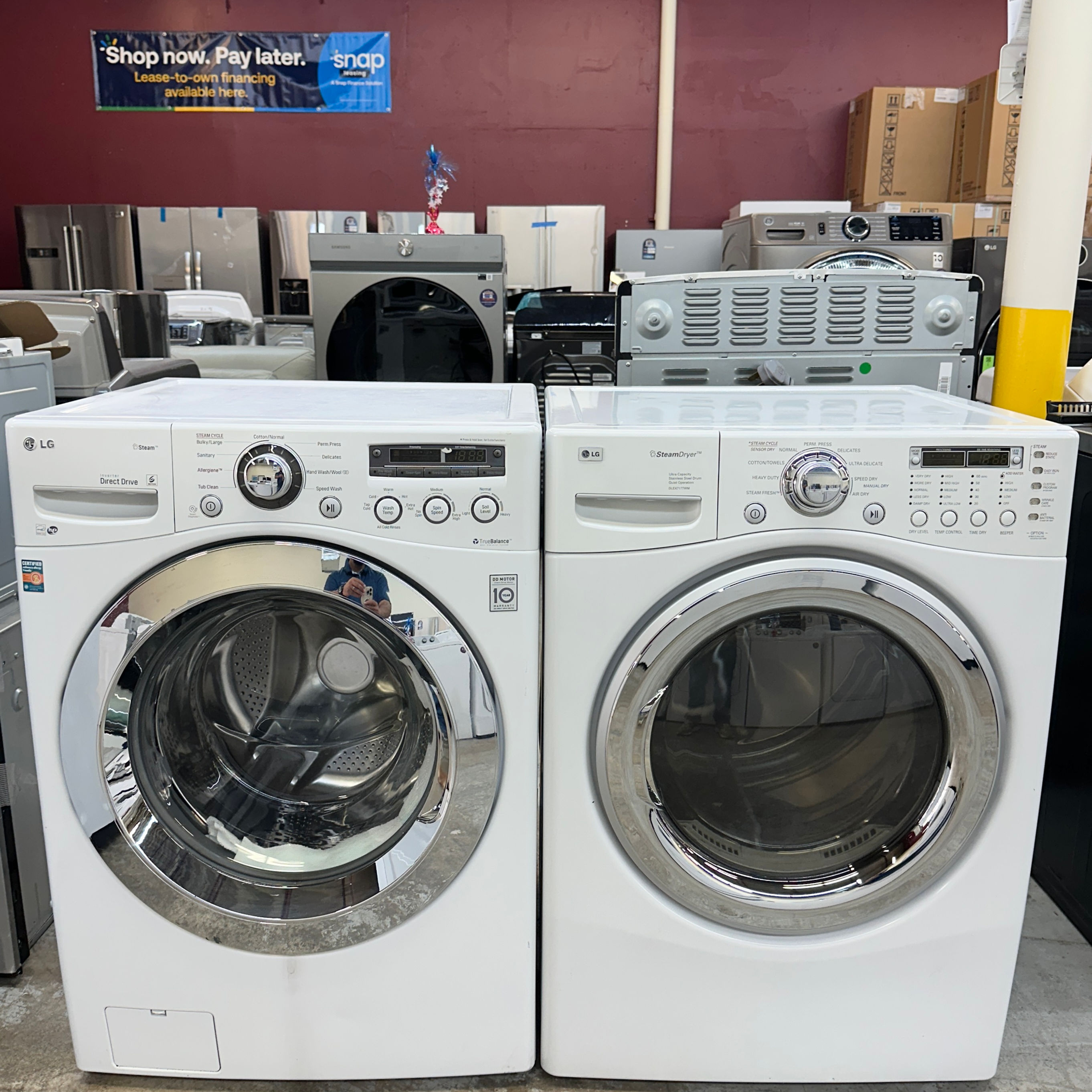 LG Refurbished Washer and Dryer, Front Load 4.5 cu.ft Irving 6662
