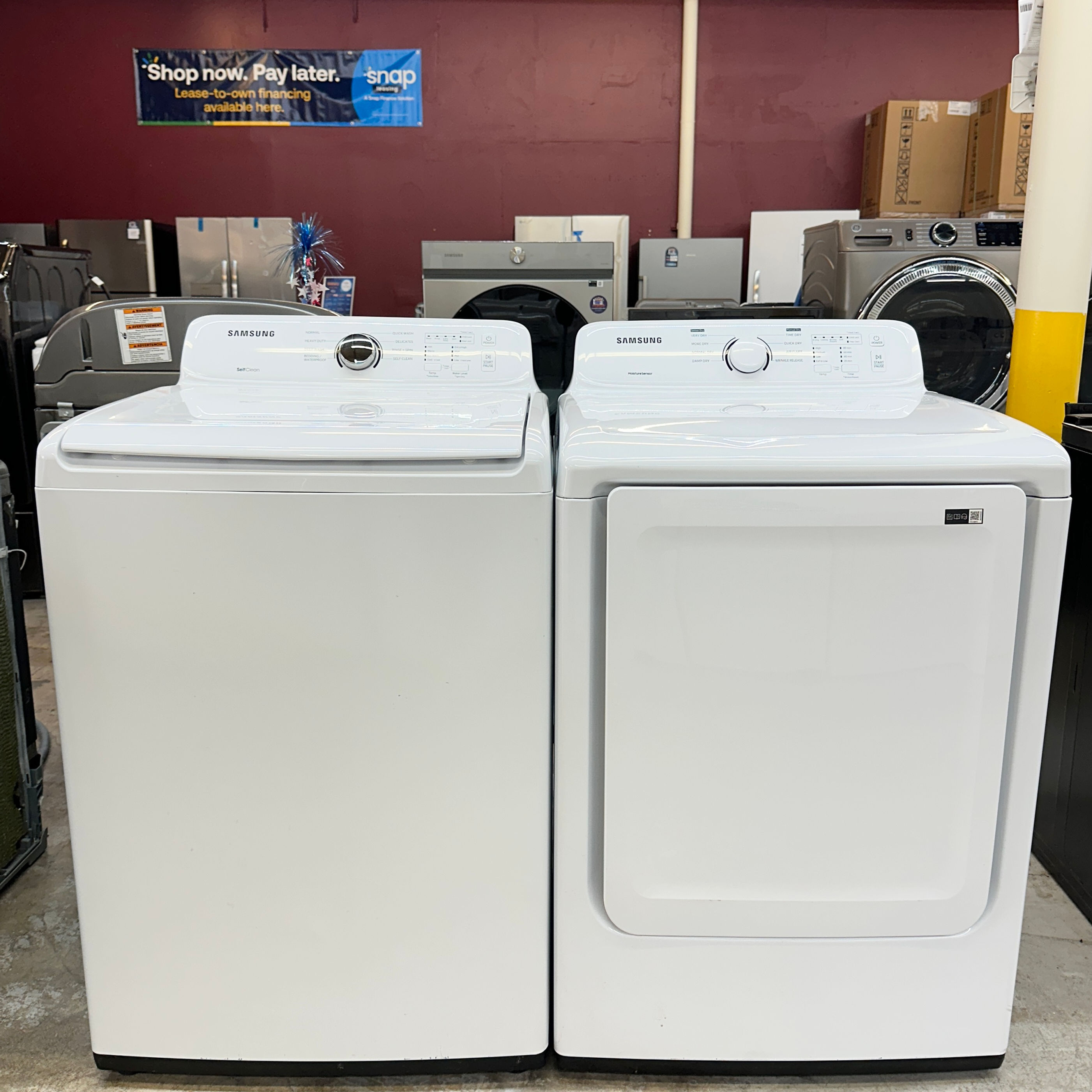 Samsung Refurbished Washer and Dryer, Top load 4.5 cu.ft Irving 0287