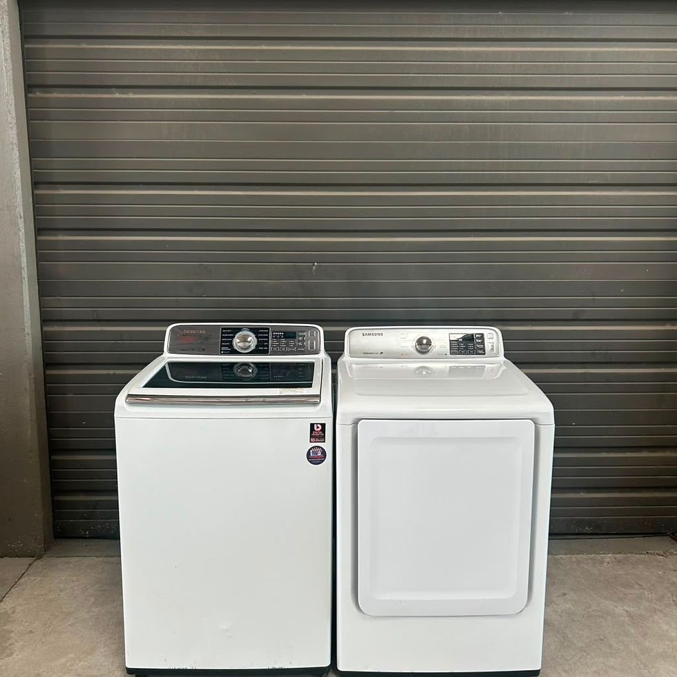 Thumbnail: Samsung Refurbished Washer and Dryer, Top load 4.8 cu.ft Austin 0386