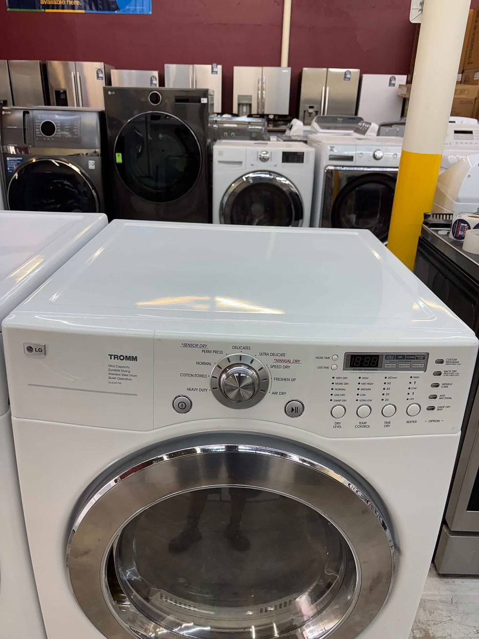 Thumbnail: LG WM3370HWA Washer 4.3 CF & DLE5977W Dryer - Refurbished - White - Irving 7161