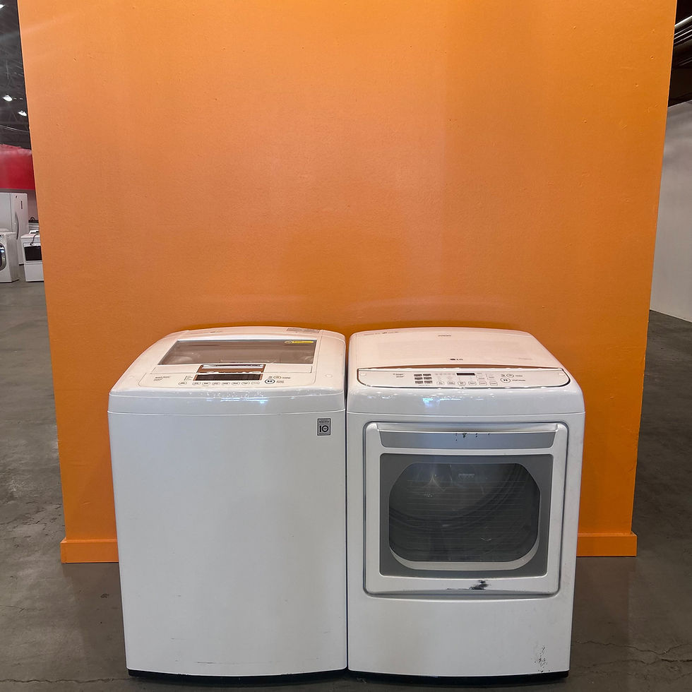 Thumbnail: LG WT1101CW Washer 4.1 CF & DLEY1901WE Dryer - Refurbished - Austin 6262