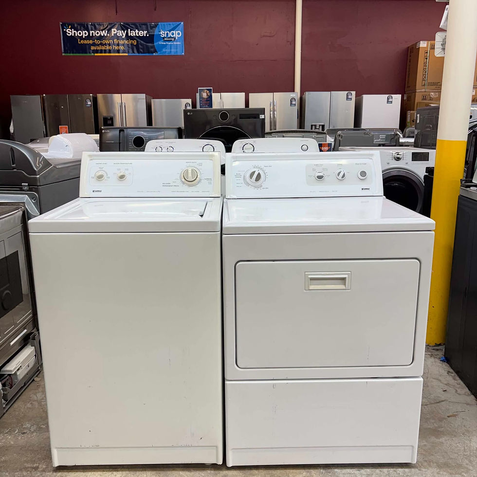 Thumbnail: Kenmore 110.18542890 Washer 3.2 CF & 110.63022101 Dryer - Refurbished - Irving 
