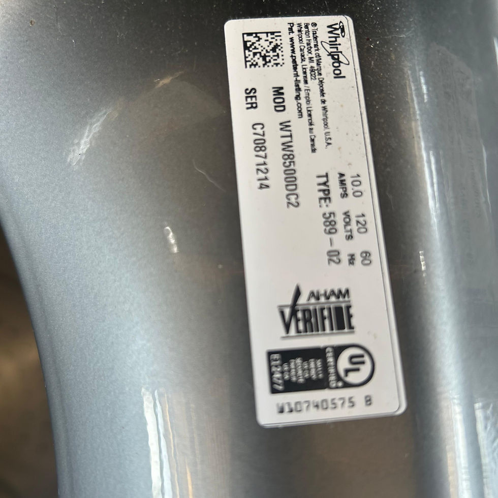 Thumbnail: Whirlpool Refurbished Washer and Dryer, Top load 5.3 cu.ft Austin 9992
