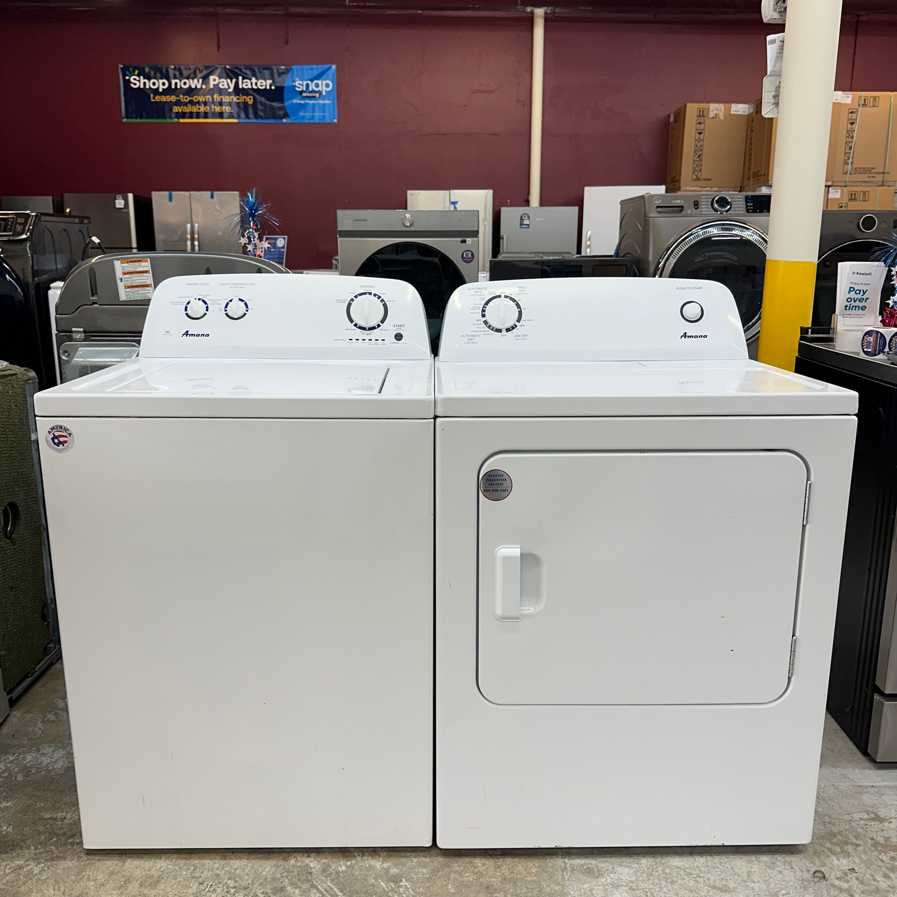 Amana Refurbished Washer and, Top Load 3.5 cu.ft Irving 1369