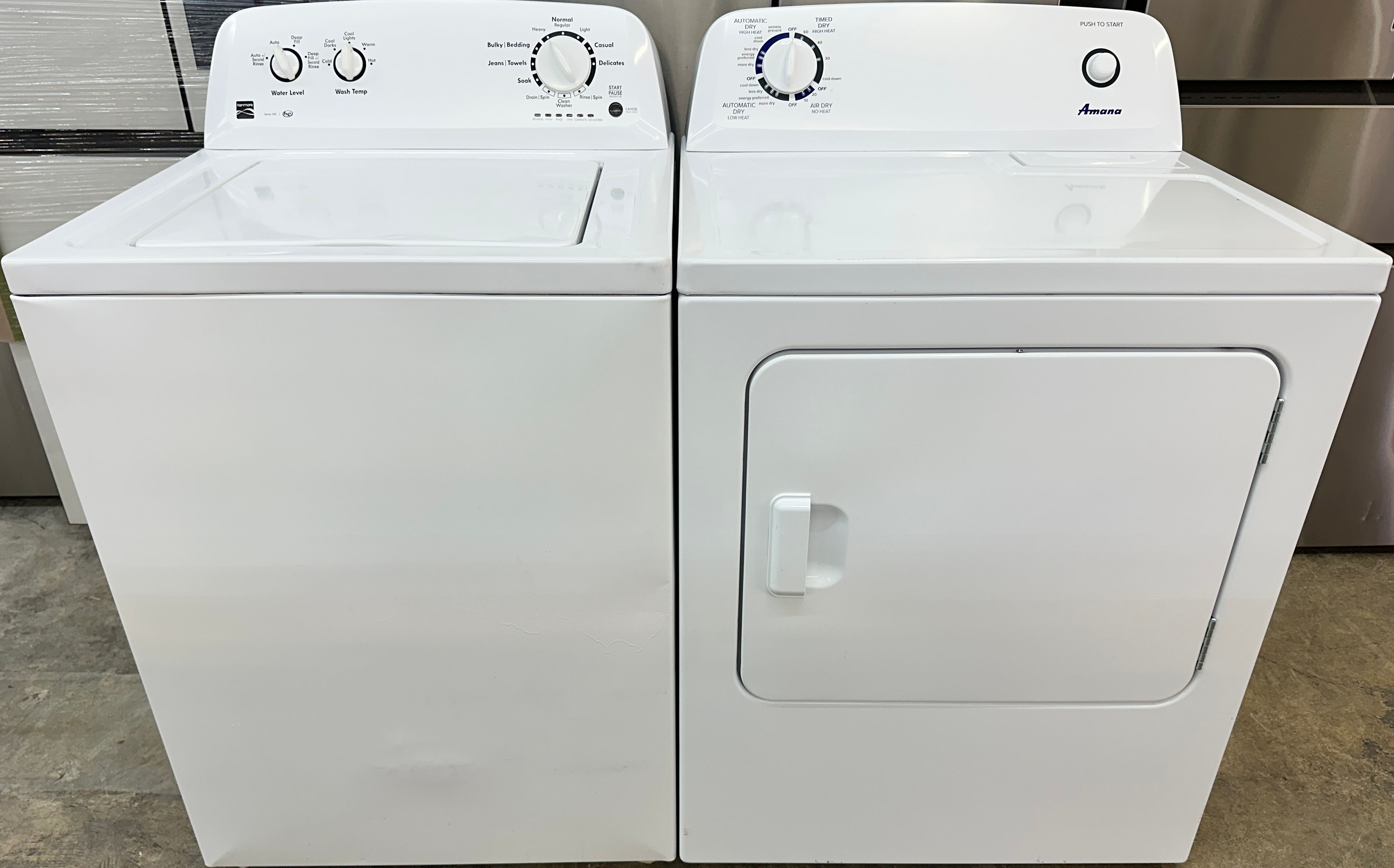 Kenmore Refurbished Washer and Amana Dryer, Top Load 3.6 cu.ft Irving 0678