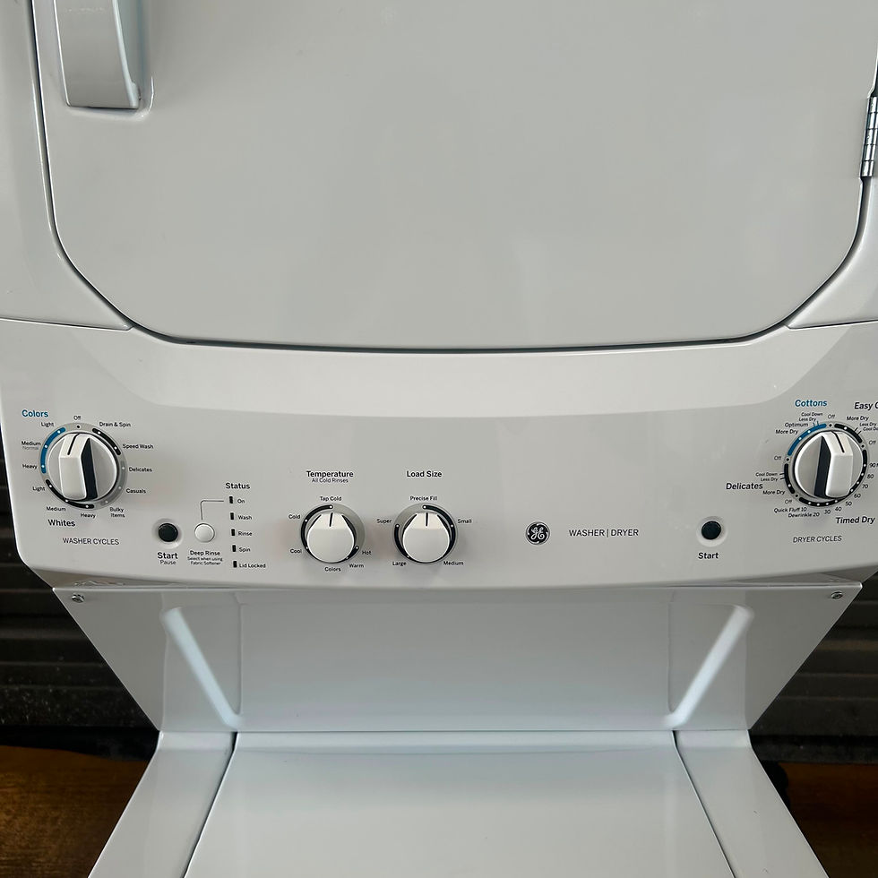 Miniatura: GE Scratch and Dent Washer and Dryer, Stackable 3.8 cu.ft Austin 5209