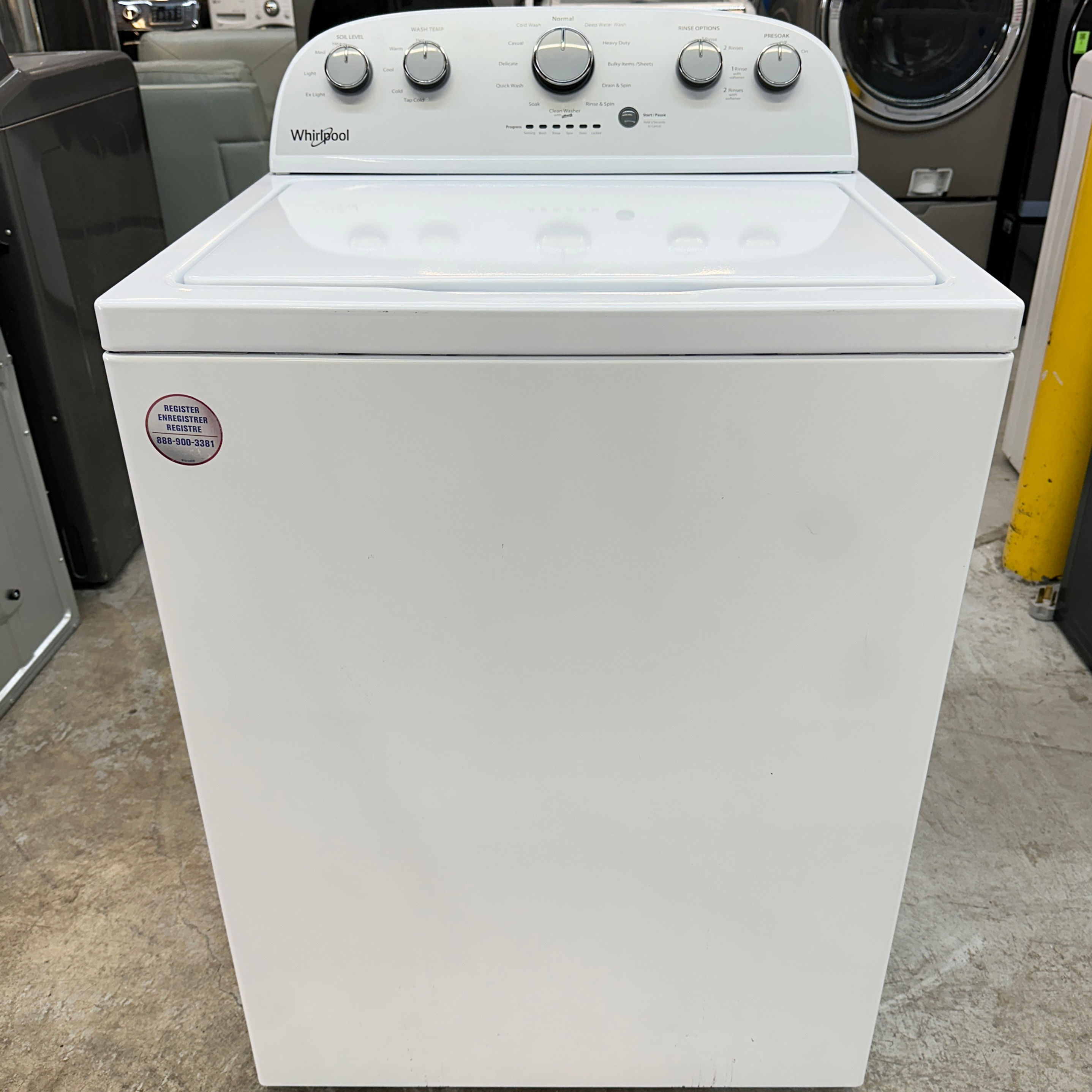 Whirlpool Refurbished Washer, Top load 3.8 cu.ft Irving 5115