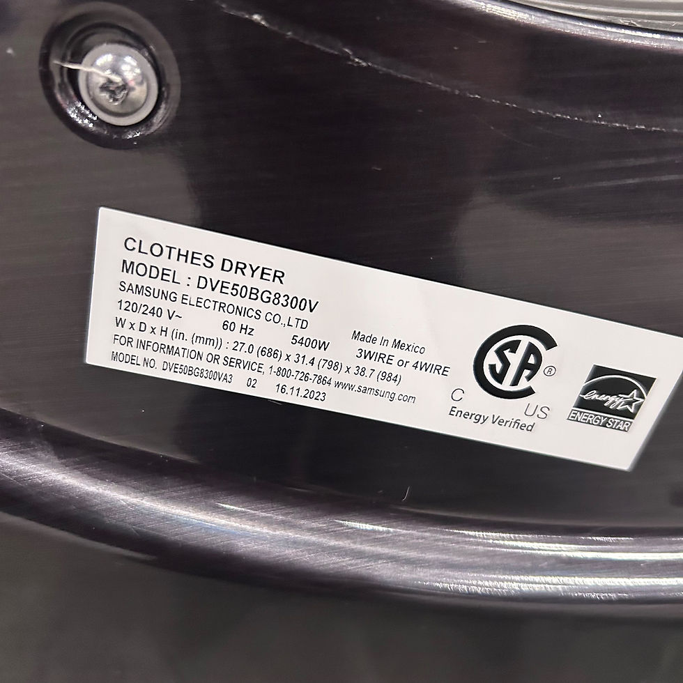 Thumbnail: Samsung DVE50BG8300V Electric Dryer - Black - Refurbished - 7.5 CF (Austin 2233