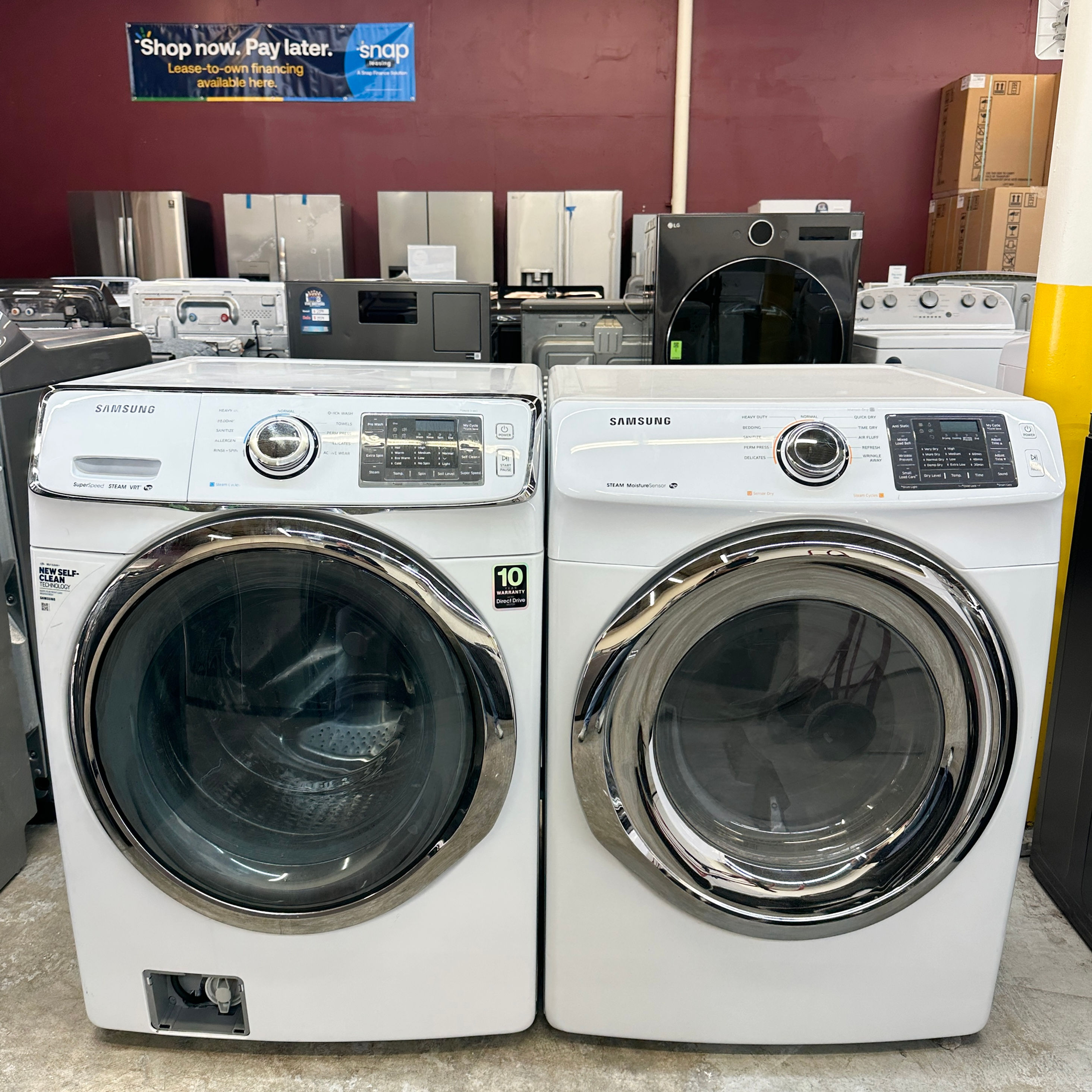 Samsung Refurbished Washer and Dryer, Front Load 4.5 cu.ft Irving A01