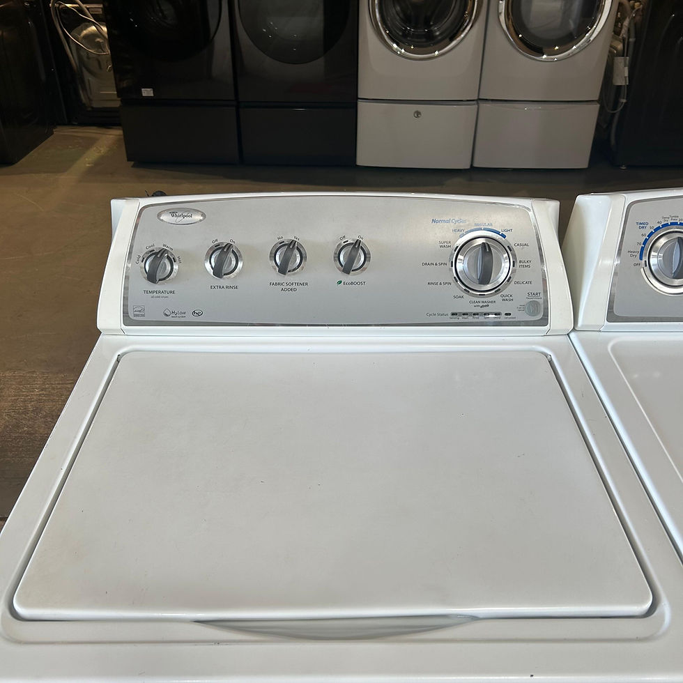 Thumbnail: Whirlpool Refurbished Washer and Dryer, Top load 3.9 cu.ft Austin 9958