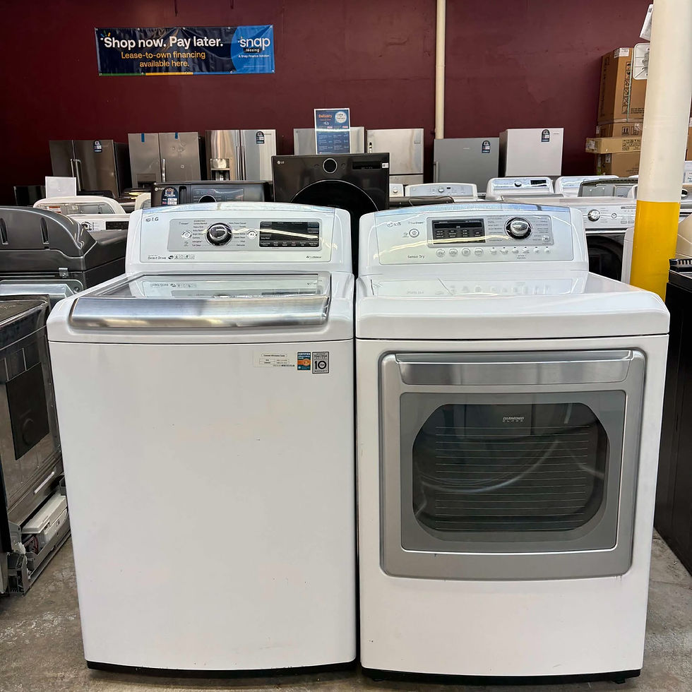 Thumbnail: LG WT5680HWA Washer 5.0 CF & DLEX5170W Dryer 7.3 CF - Refurbished - Irving 668
