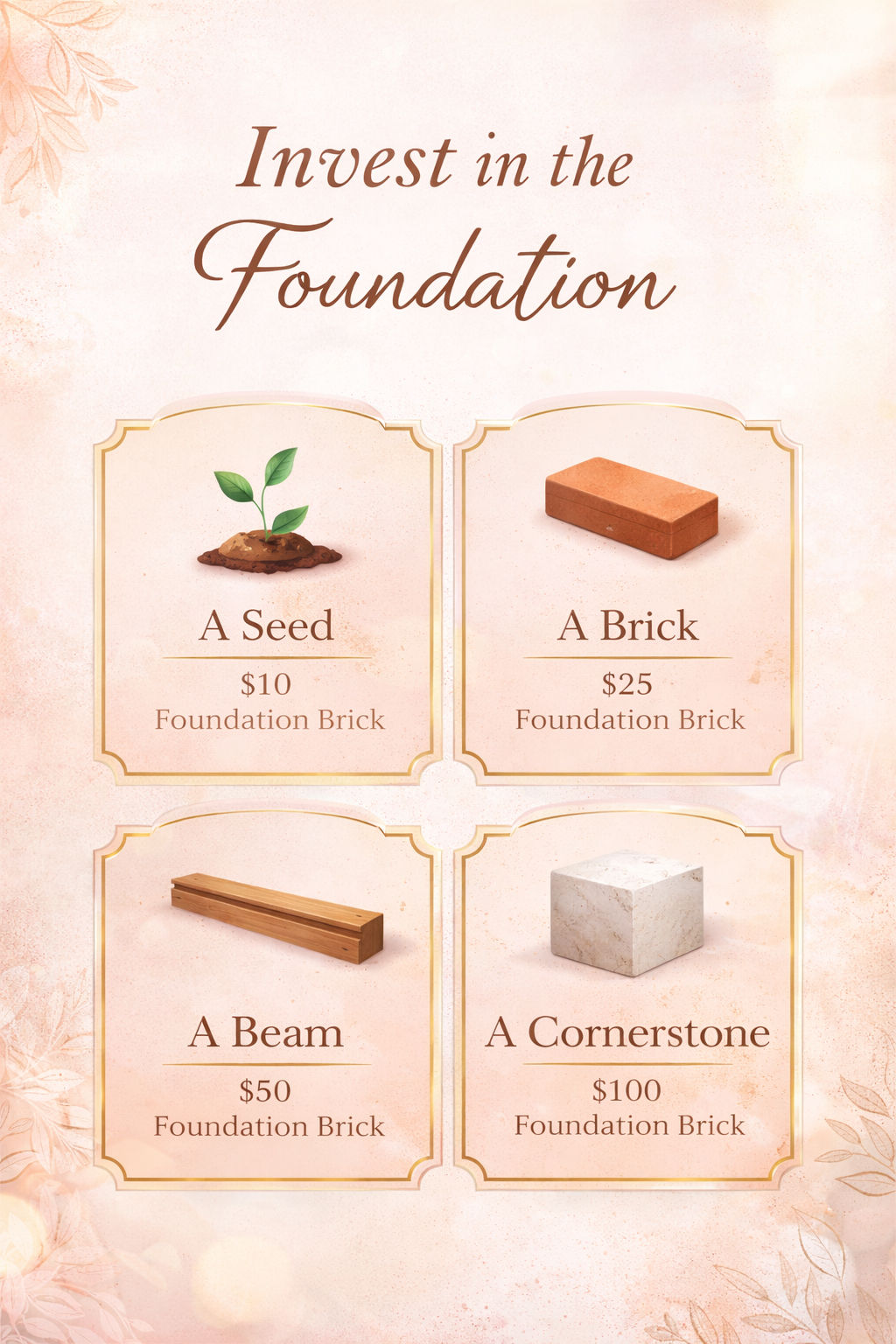 A Seed - $10 Foundation Brick