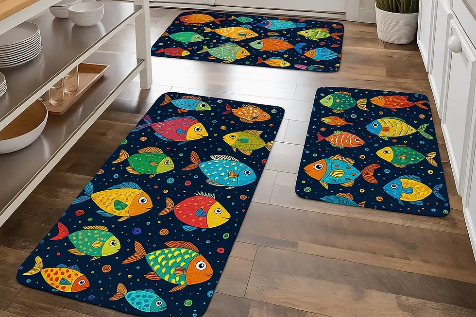 Colourful Rubber Kitchen Mat