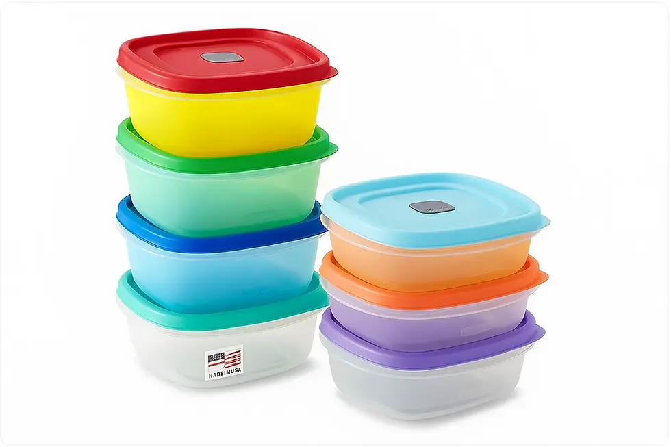 Colourful Plastic Storage Containers