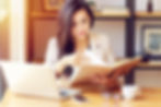 Woman studying for the naturalization interview
