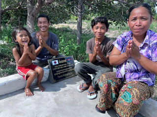 V様ご支援による小型井戸が完成しました(ボストム村 ワク・ルオン宅)