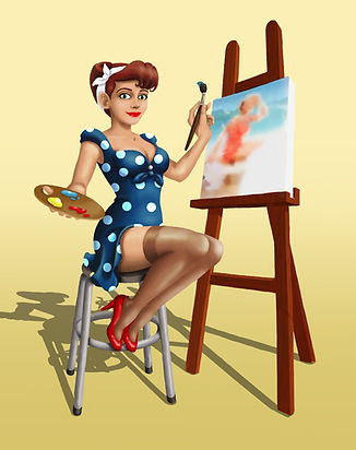 fanny rubizzi, illustration pin-up
