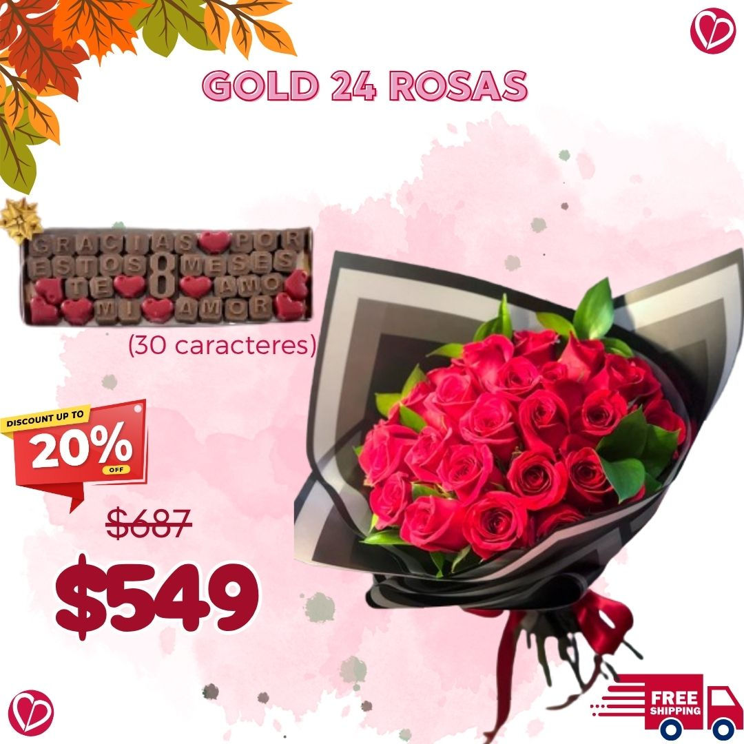 C. Gold  24 rosas