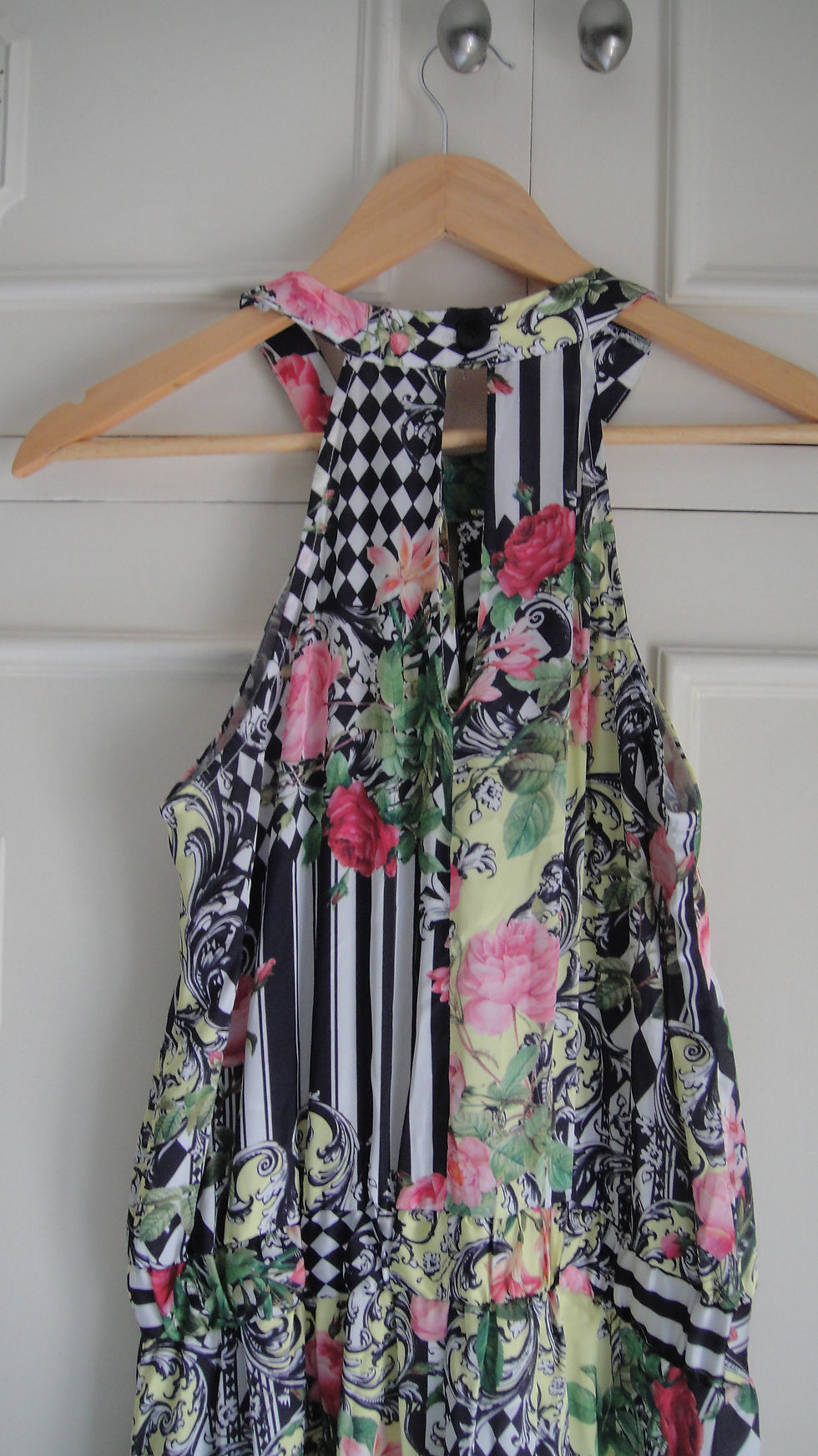 Thumbnail: Vestido longo seda estampado Aquamar
