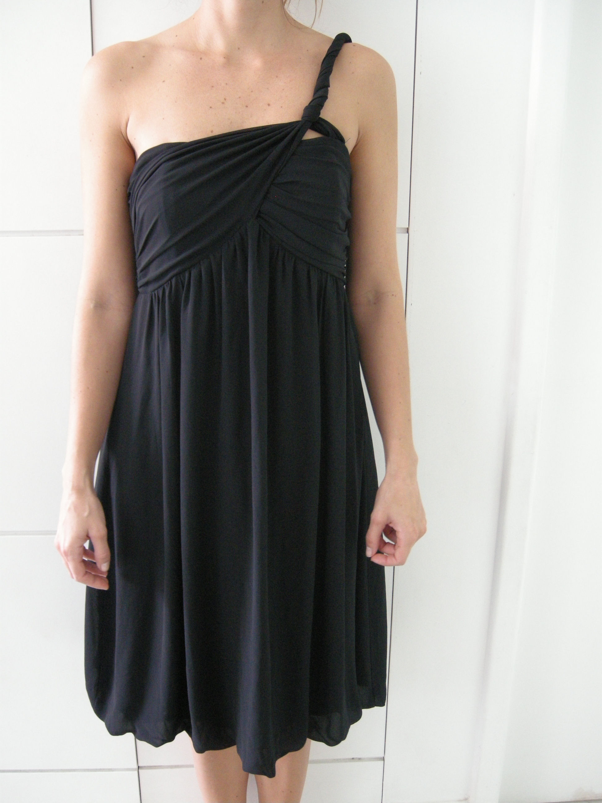 Vestido festa crepe ombro só Fernanda Chies