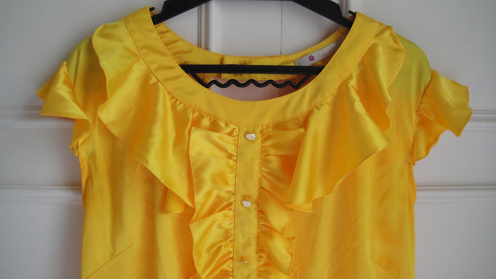 Thumbnail: Blusa seda babados Aquamar