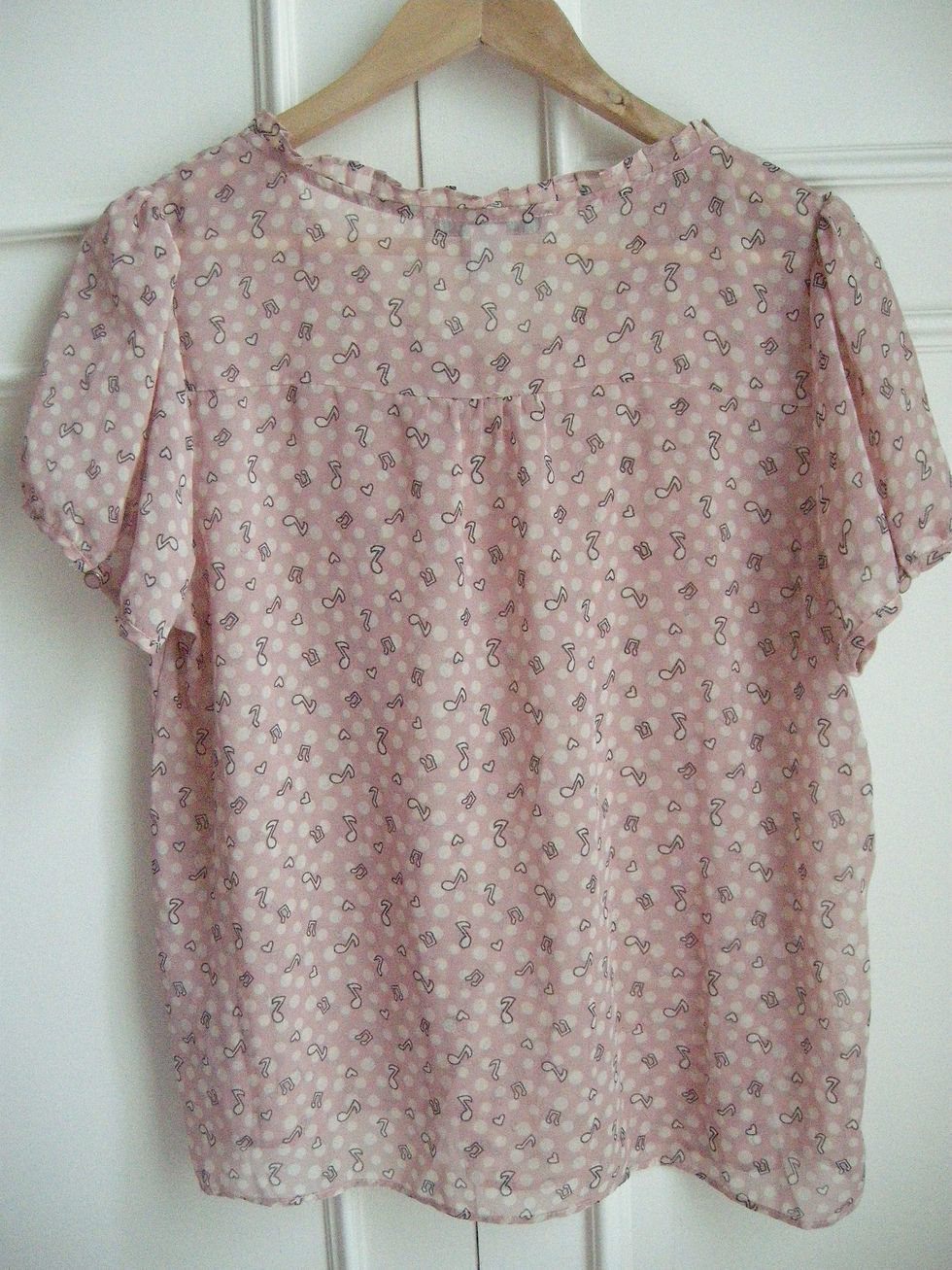 Thumbnail: Blusa seda estampa música Forever 21