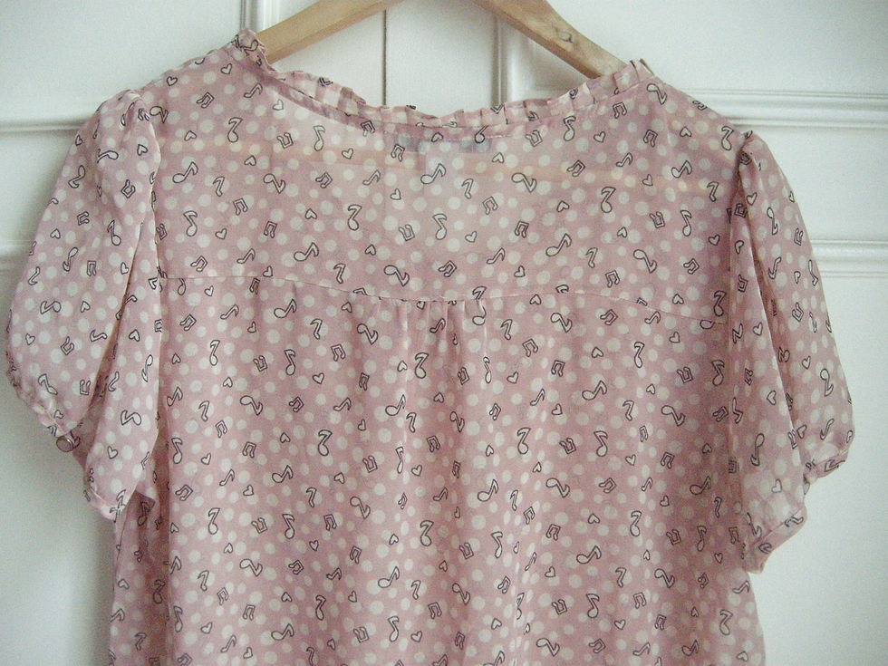 Thumbnail: Blusa seda estampa música Forever 21
