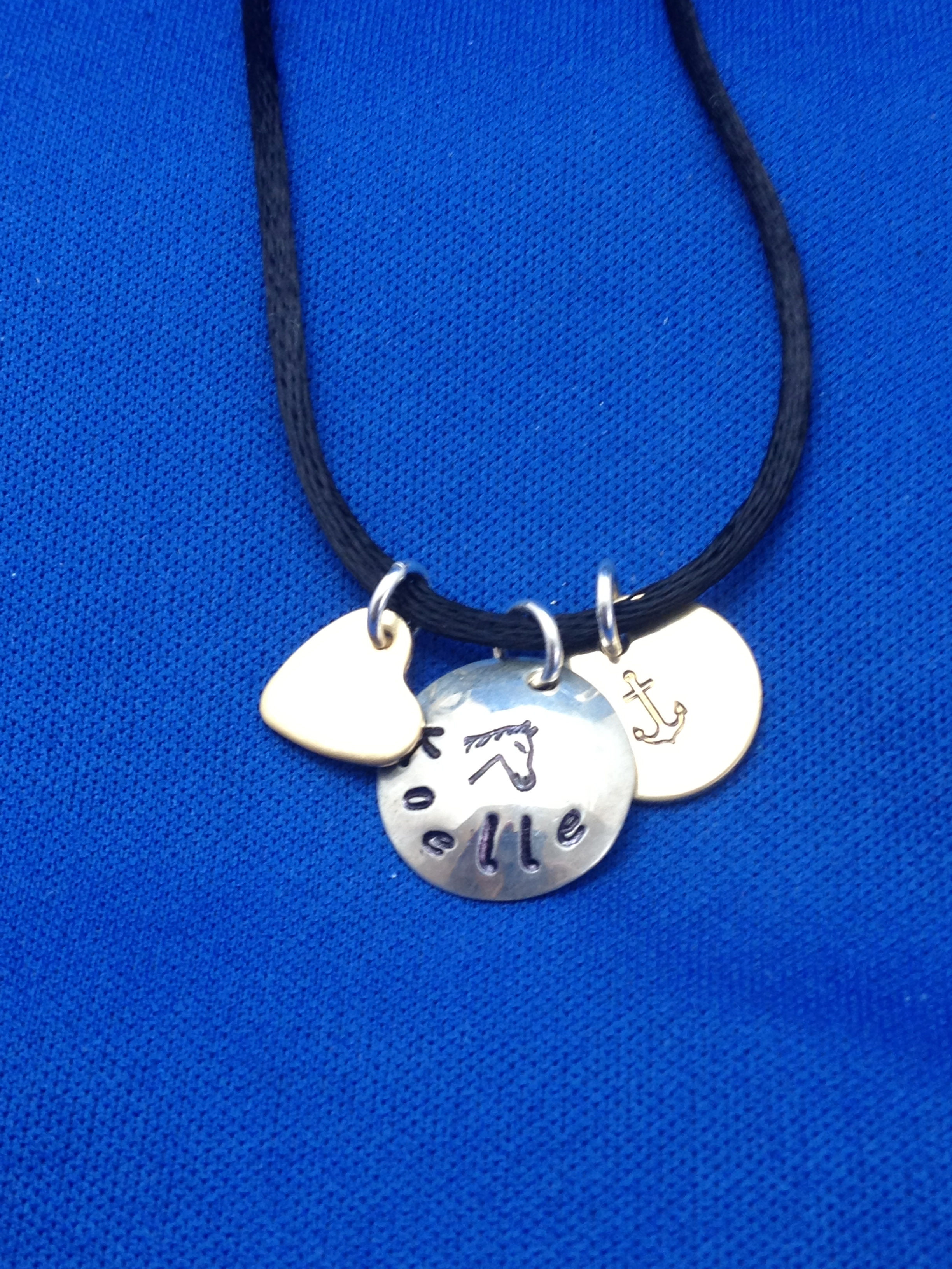 Custom Sterling Charms on Cord