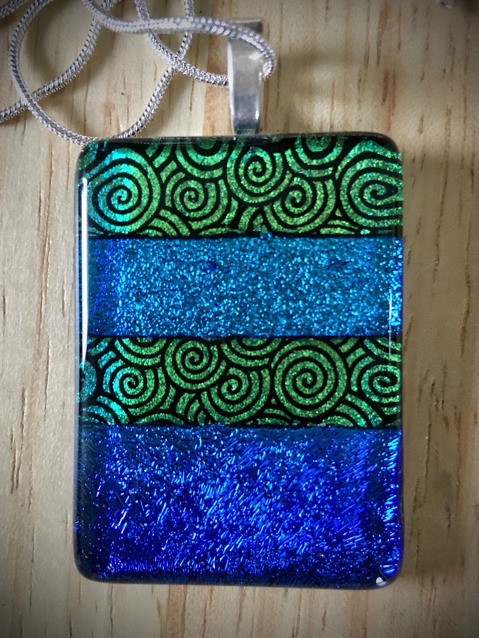 Rectangle Pendant Blues 2